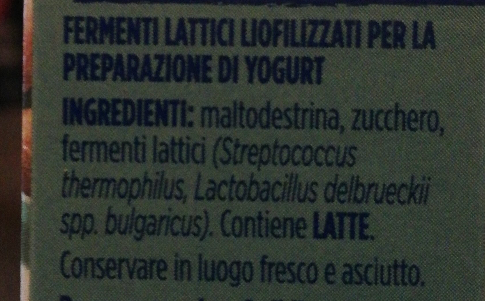 Fermenti per Yogurt Extra Cremoso - Ingredients - it