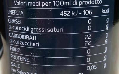 Aceto balsamico di Modena - Nutrition facts - it
