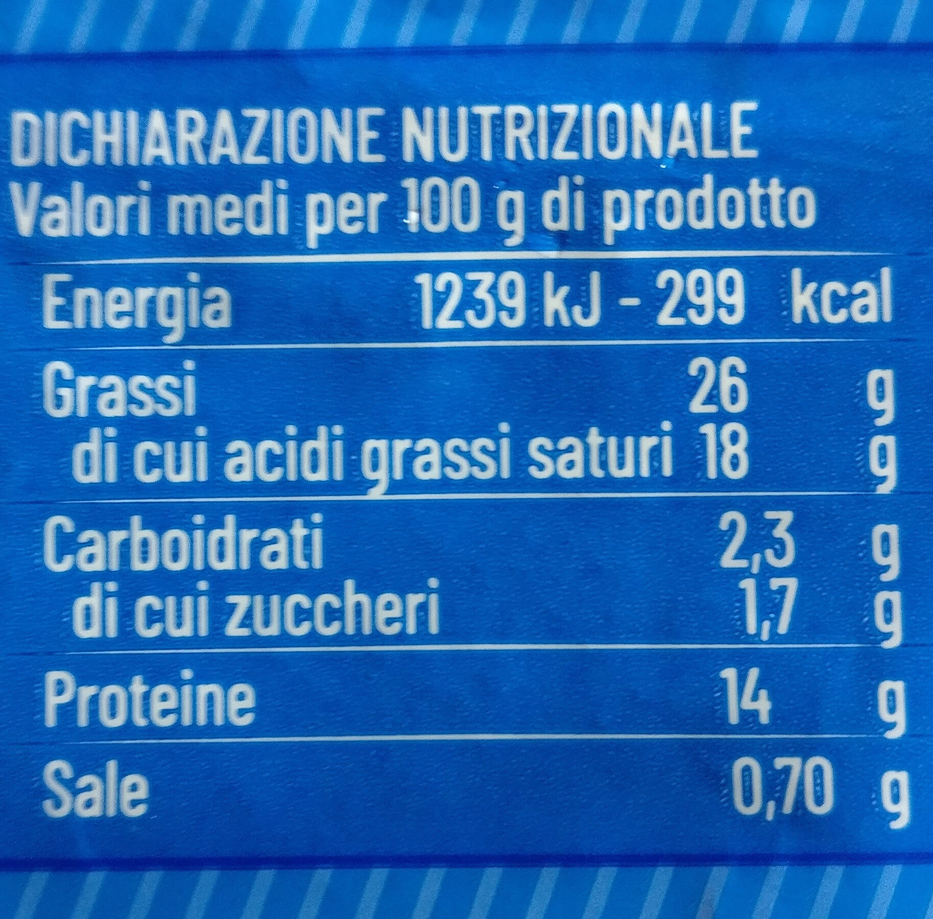 Crescenza - Nutrition facts - it
