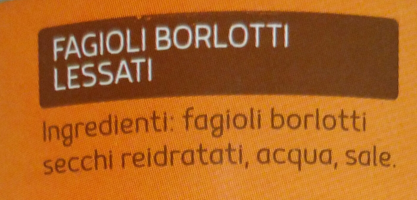 Fagioli borlotti - Ingredienti