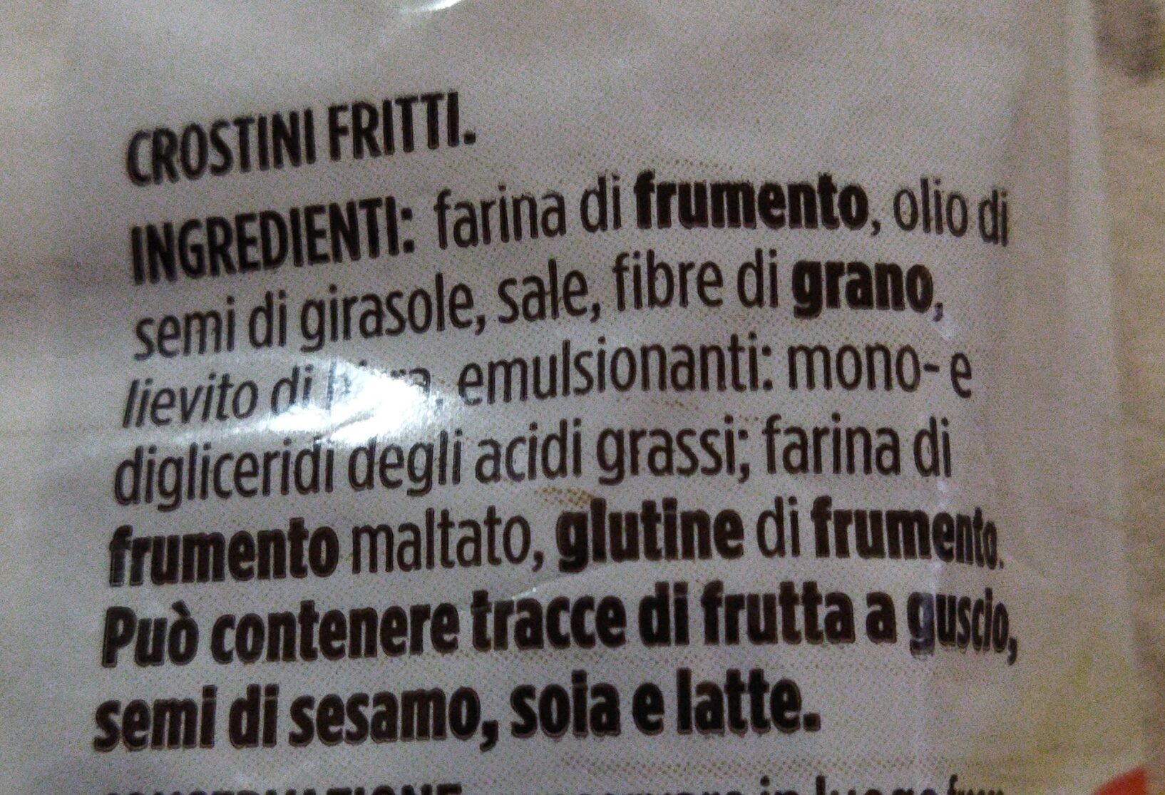 Crostini classici - Ingredienti