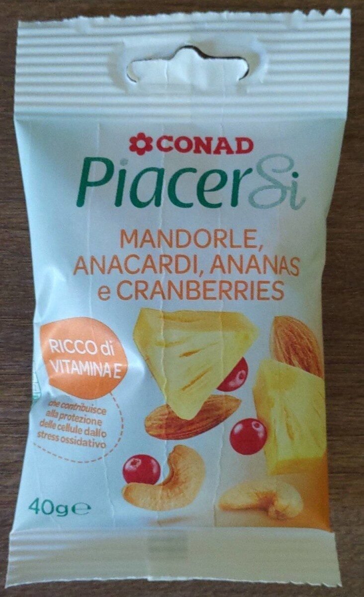 Mandorle Anacardi Ananas e Cranberries - Prodotto