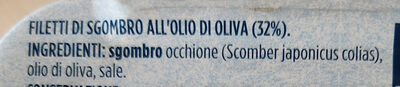 Filetti di Sgombro all’Olio di Oliva - Ingredienti