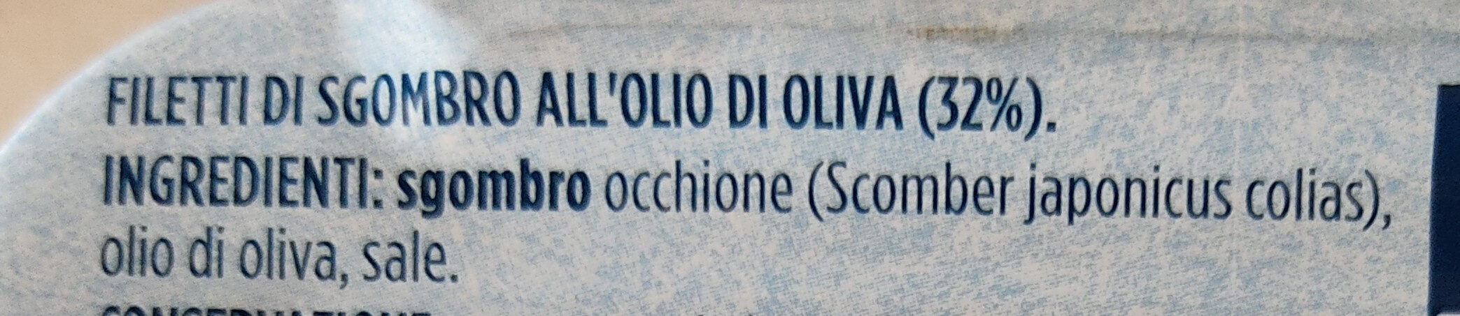 Filetti di Sgombro all’Olio di Oliva - Ingredienti