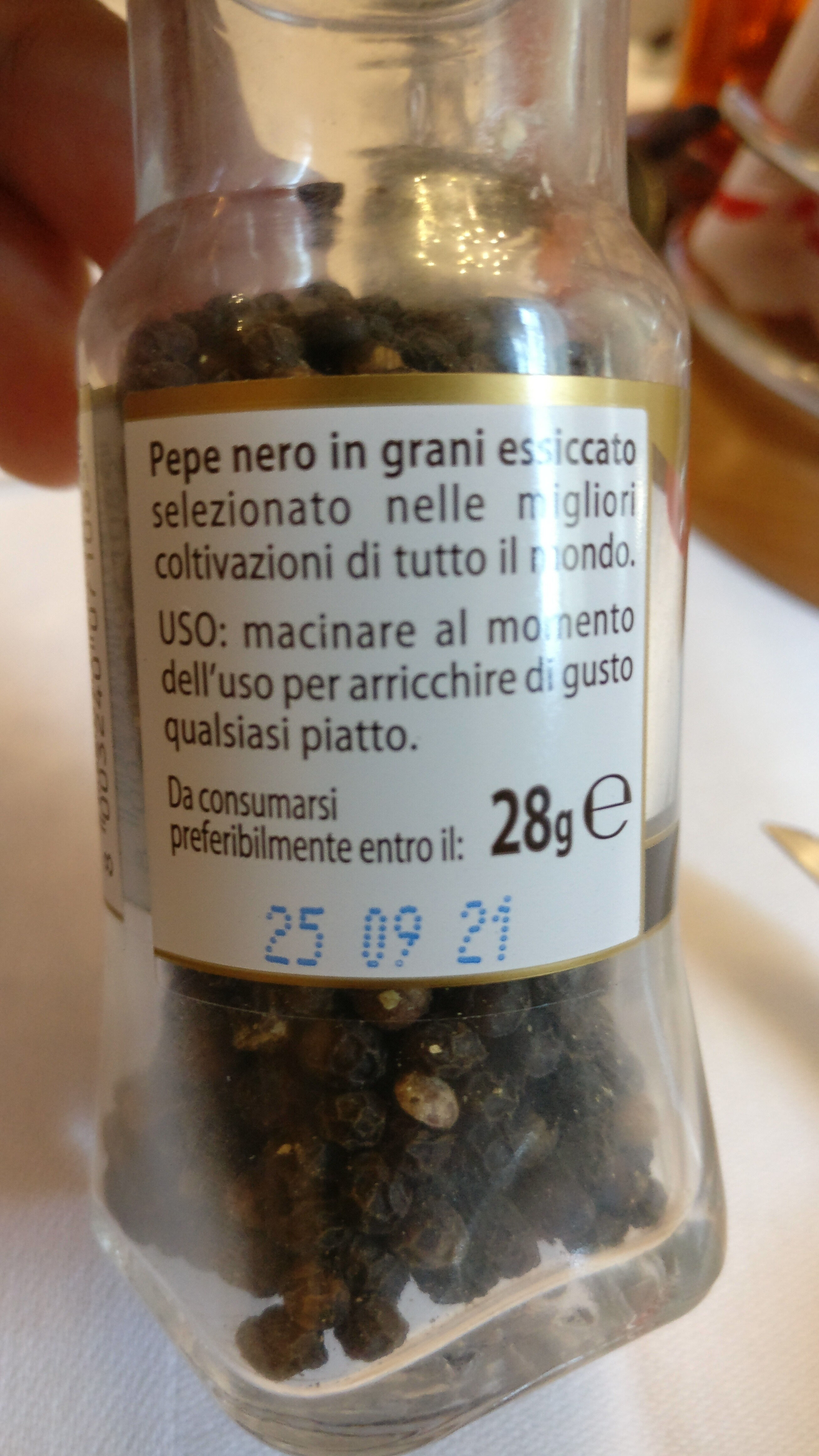 Pepe nero tappo macina - Ingredients - it