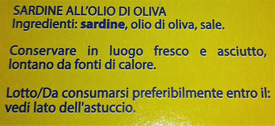 Sardine olio oliva - Ingredienti