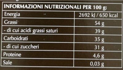 Lindt cacao fondente - Nutrition facts - fr