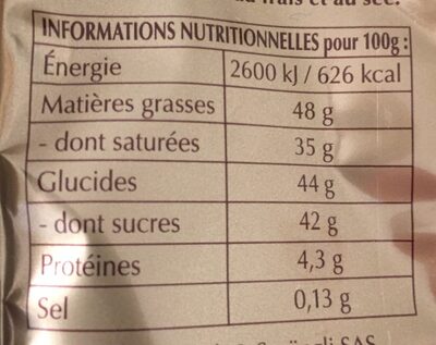 Œufs Lindor Assorti - Nutrition facts - fr