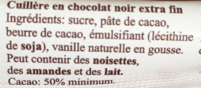 Lindt Chocolate Spoon - Ingredients