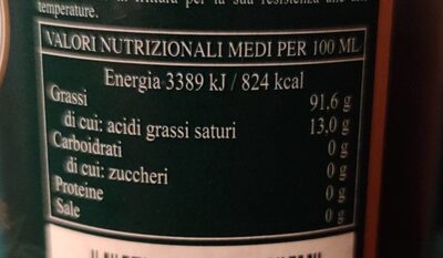 Olio extra vergine di oliva l'originale - Tableau nutritionnel