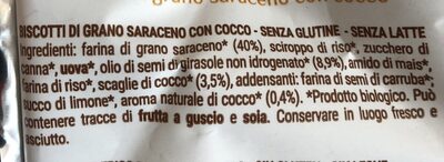 Saraceno Cocco - Ingrédients