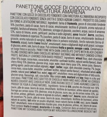Panettone - Tableau nutritionnel