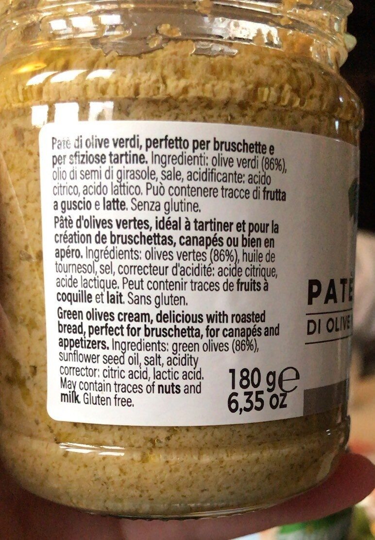 Patè Di Olive Verdi - Produit
