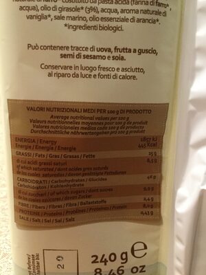 Croissant vegano di farro biologico - Nutrition facts