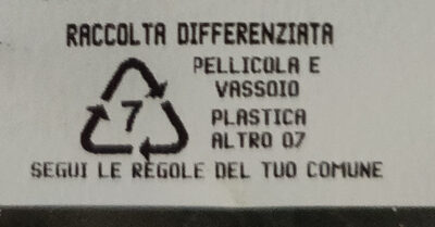 bresaola - Istruzioni per il riciclaggio e/o informazioni sull'imballaggio