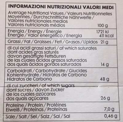 Tre Marie Pandoro Chocolate Extra Dark Chocolate - Nutrition facts - it