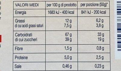 Crostata all’albicocca - Nutrition facts - it