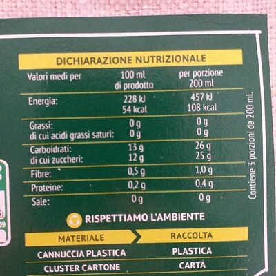 Succo e polpa - Nutrition facts - it