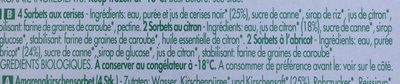 MINIS SORBETS CITRON-CERISE-ABRICOT - Ingredienser - fr