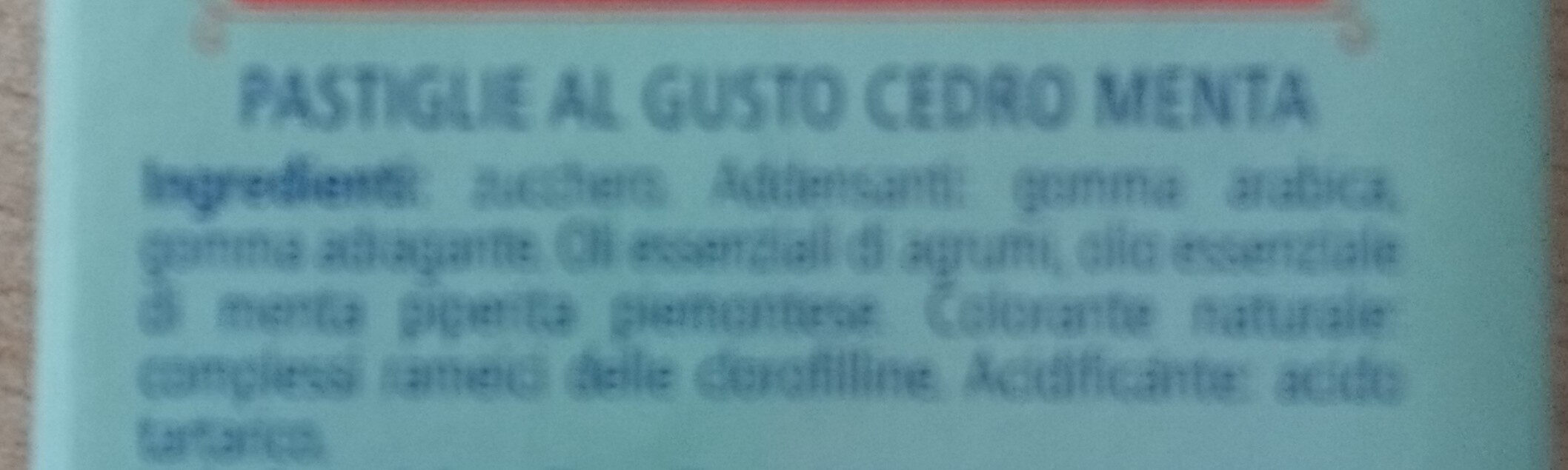 Pastiglie leone cedro menta - Ingredients - it