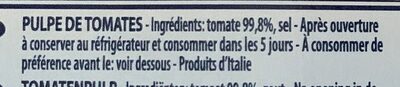 Polpa - Ingredients - fr