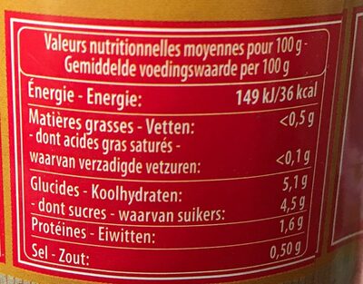 Passierte Tomaten - Nutrition facts - fr