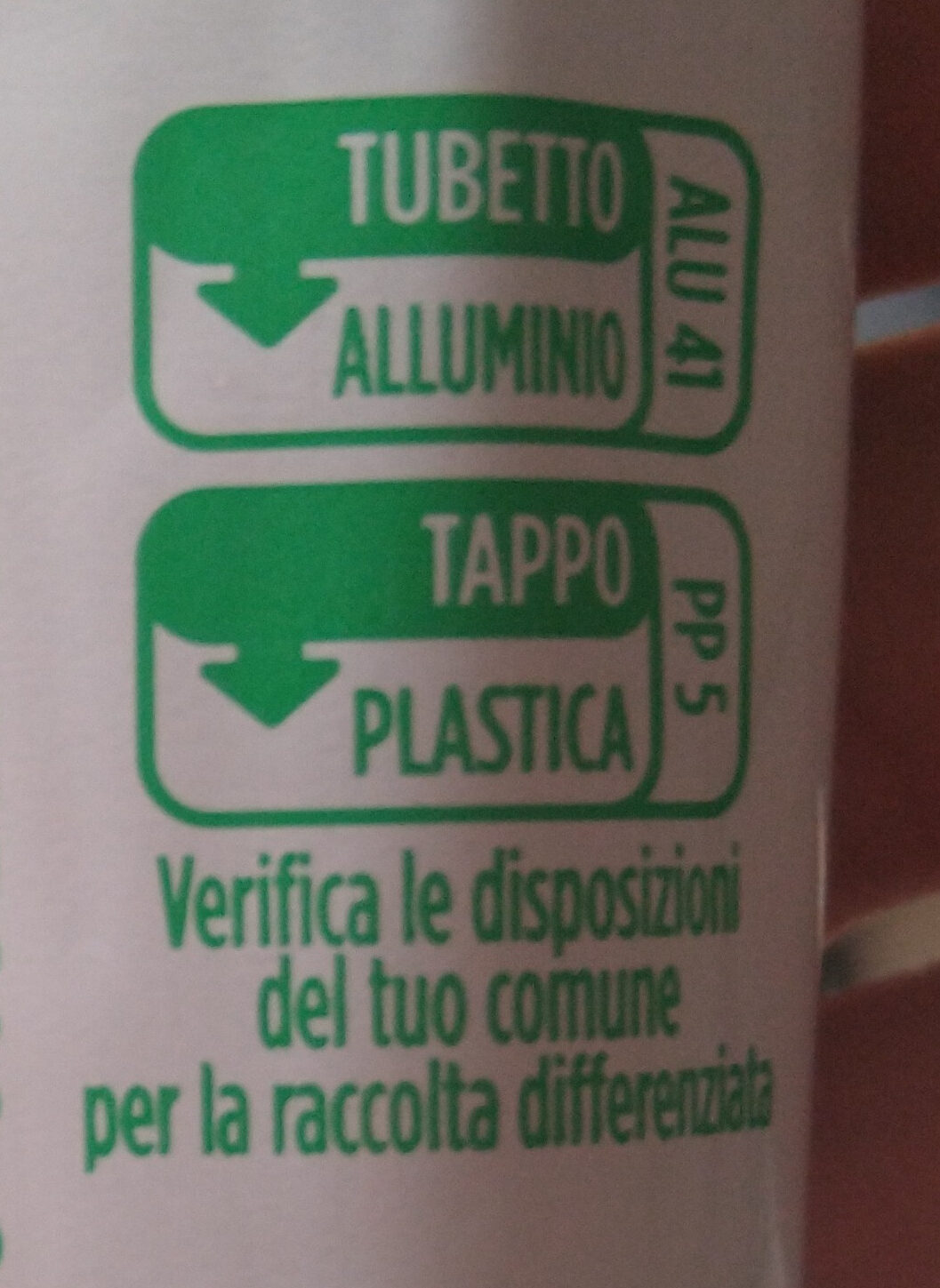 Le verdurine - Istruzioni per il riciclaggio e/o informazioni sull'imballaggio