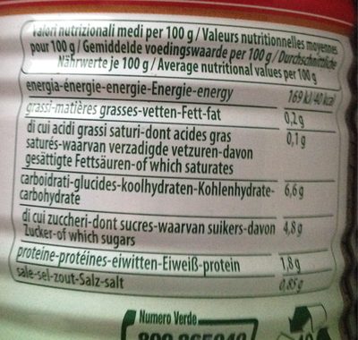 Pizza sauce  mutti - Nutrition facts - fr