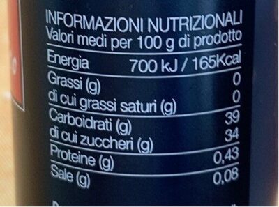 Crema di balsamica - Nutrition facts - it