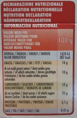 Panettone al prosecco - Nutrition facts - fr