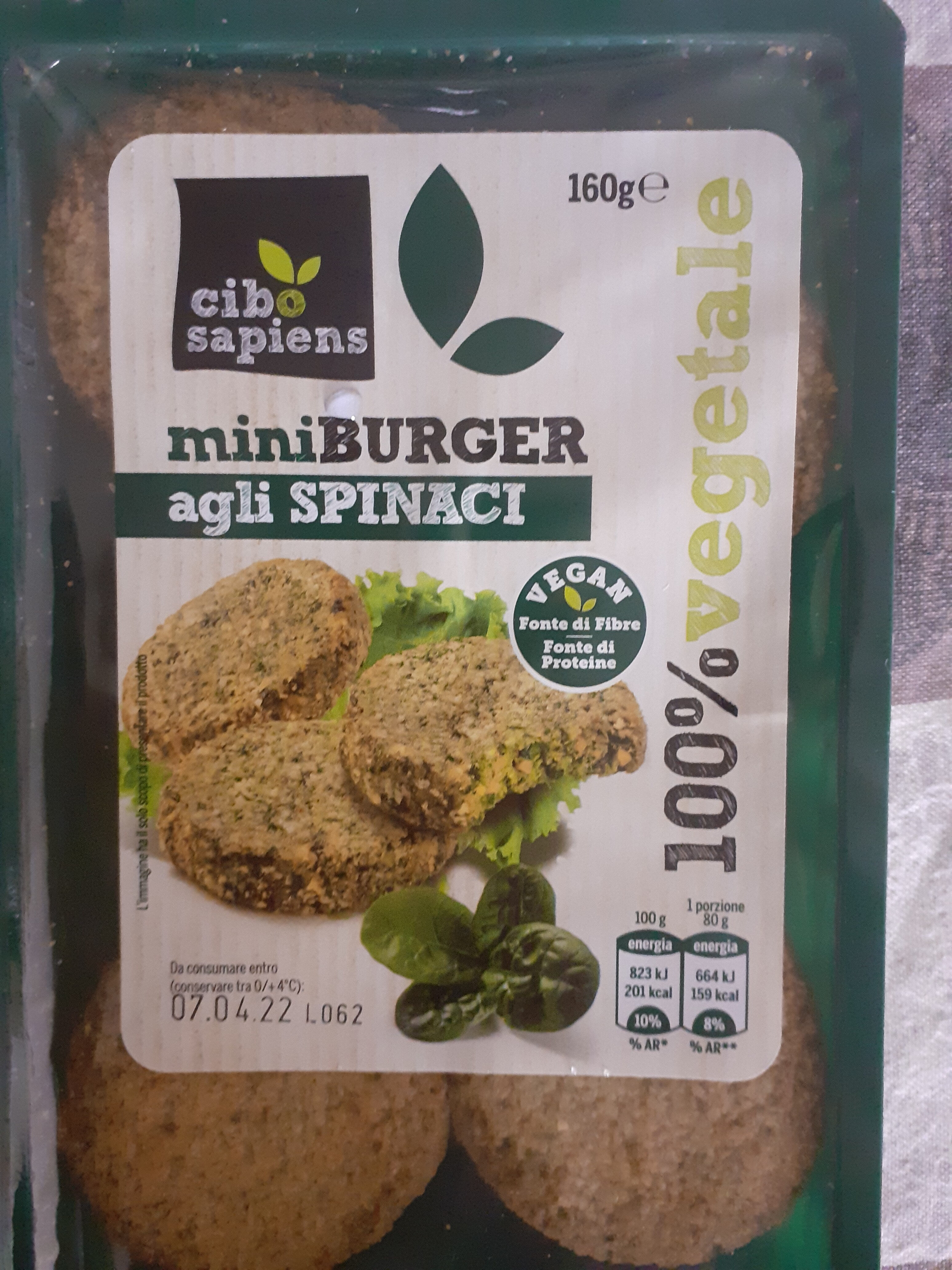 Mini Burger agli spinaci - Product - it