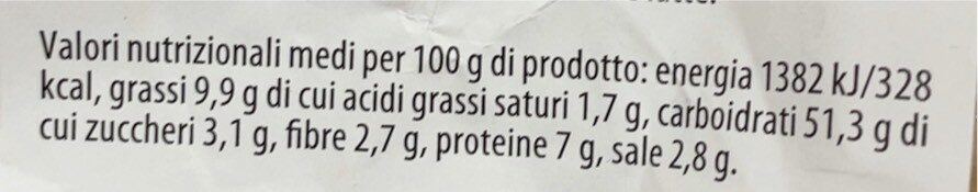Focaccina - Nutrition facts - it