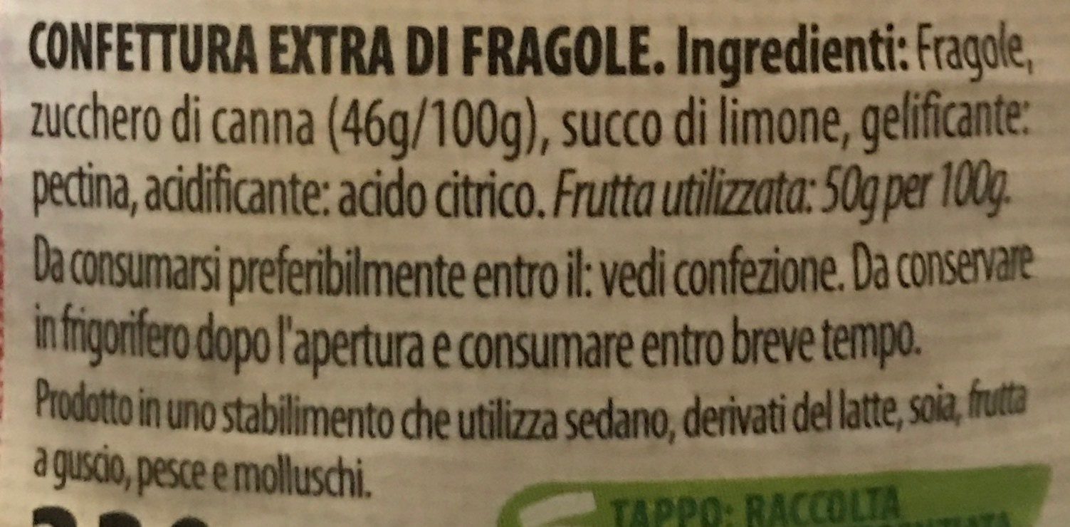 K-Confettura extra di fragole - Ingrédients
