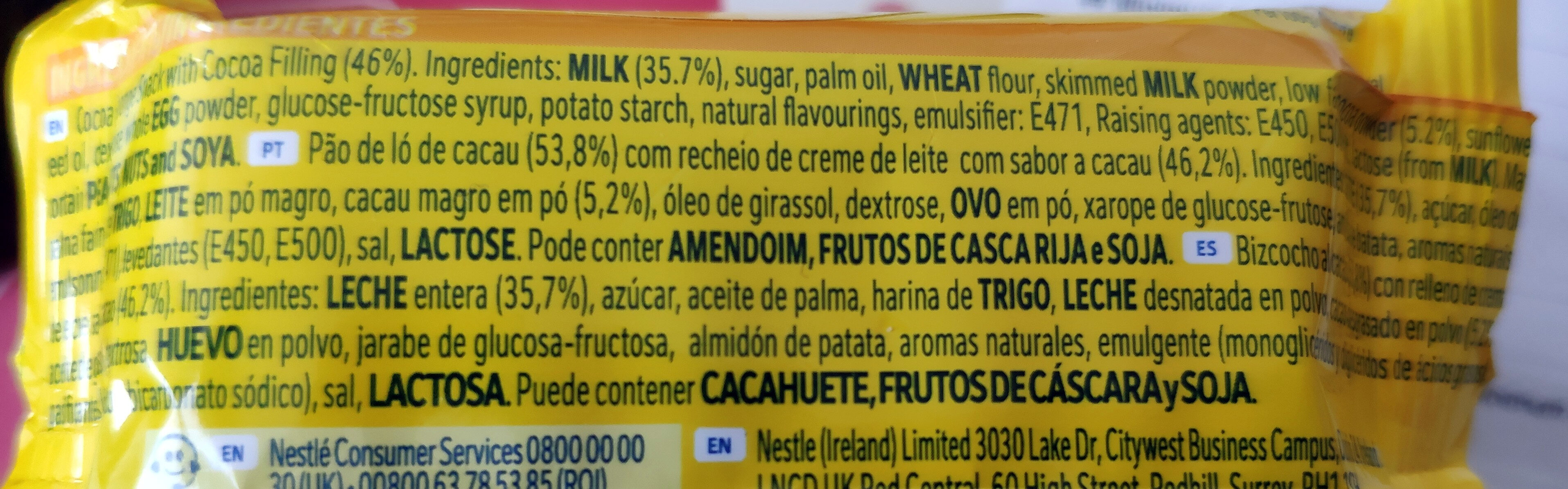 Nesquik milk slice choco - Zutaten - en