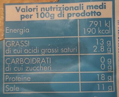 Filetti di aringhe salati e affumicati - Nutrition facts - it