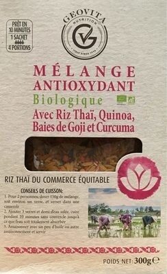 Mélange riz et quinoa bio baies de goji curcuma Geovita - Prodotto - fr