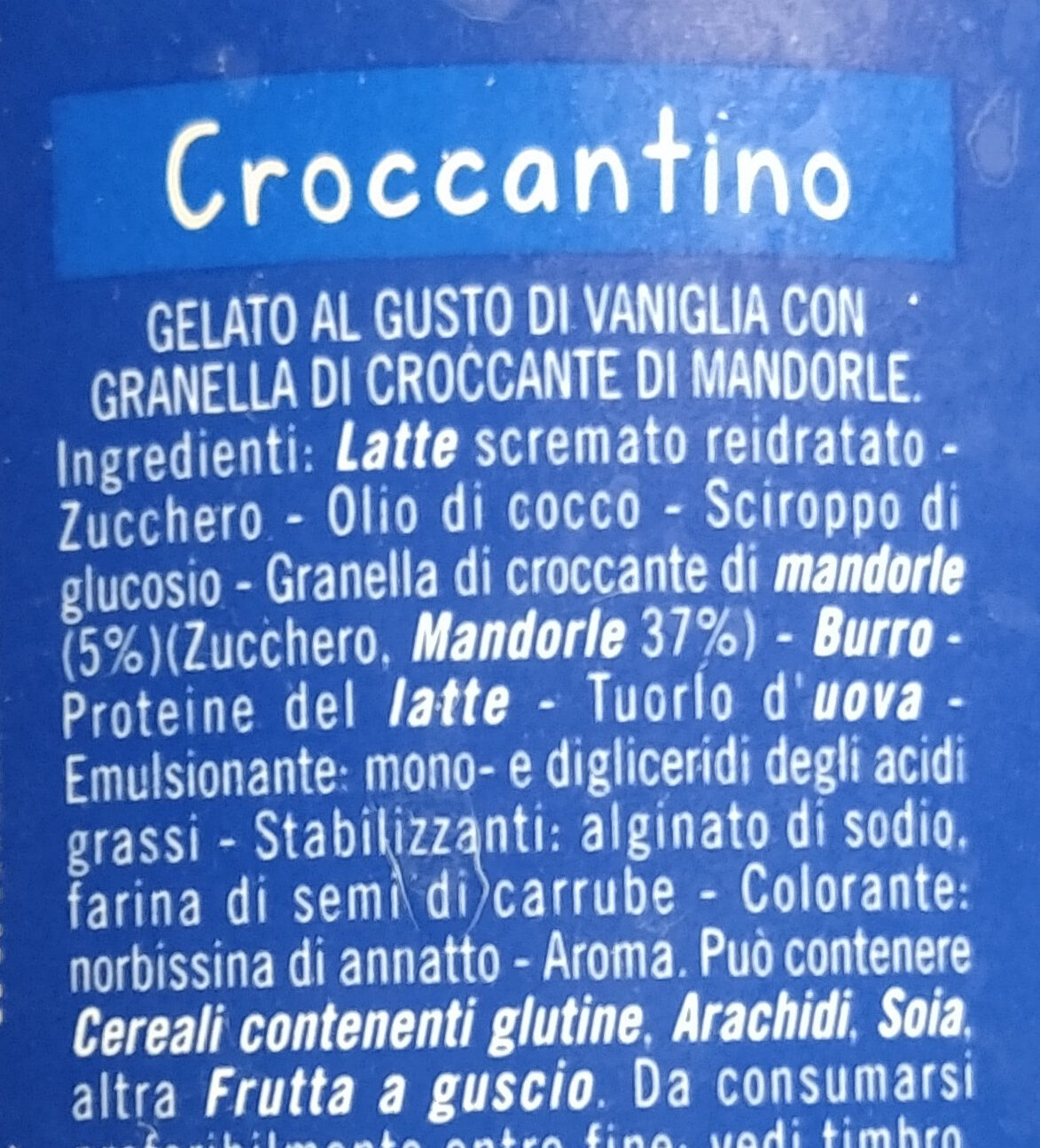 Barattolino croccantino - Ingredienti