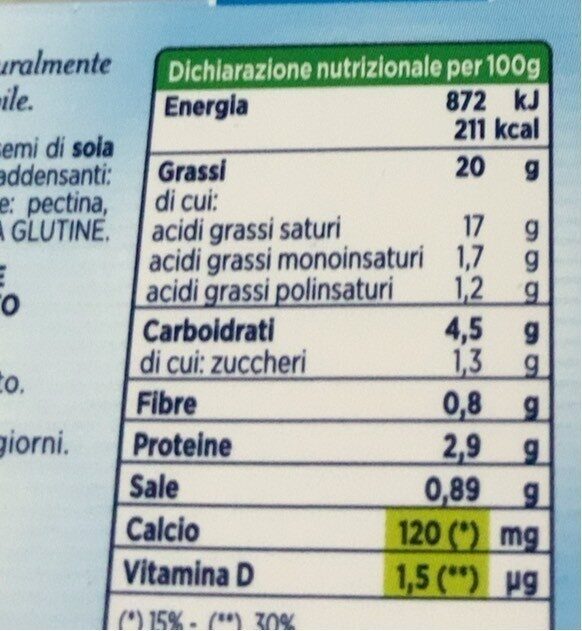 Lo Spalmabile Classico - Nutrition facts - it