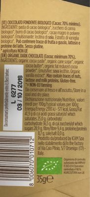 Cioccolato fondente biologico - Prodotto