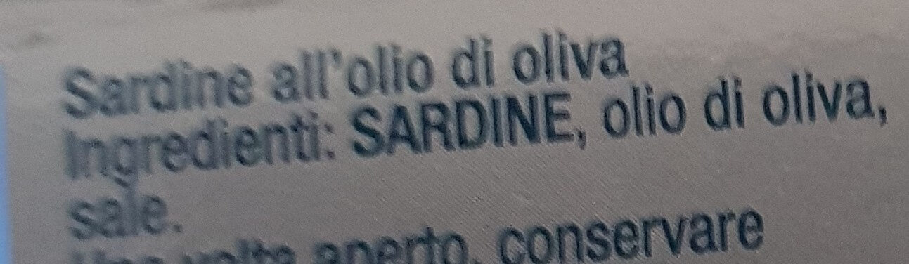 Sardine all'olio di oliva - Ingredienti