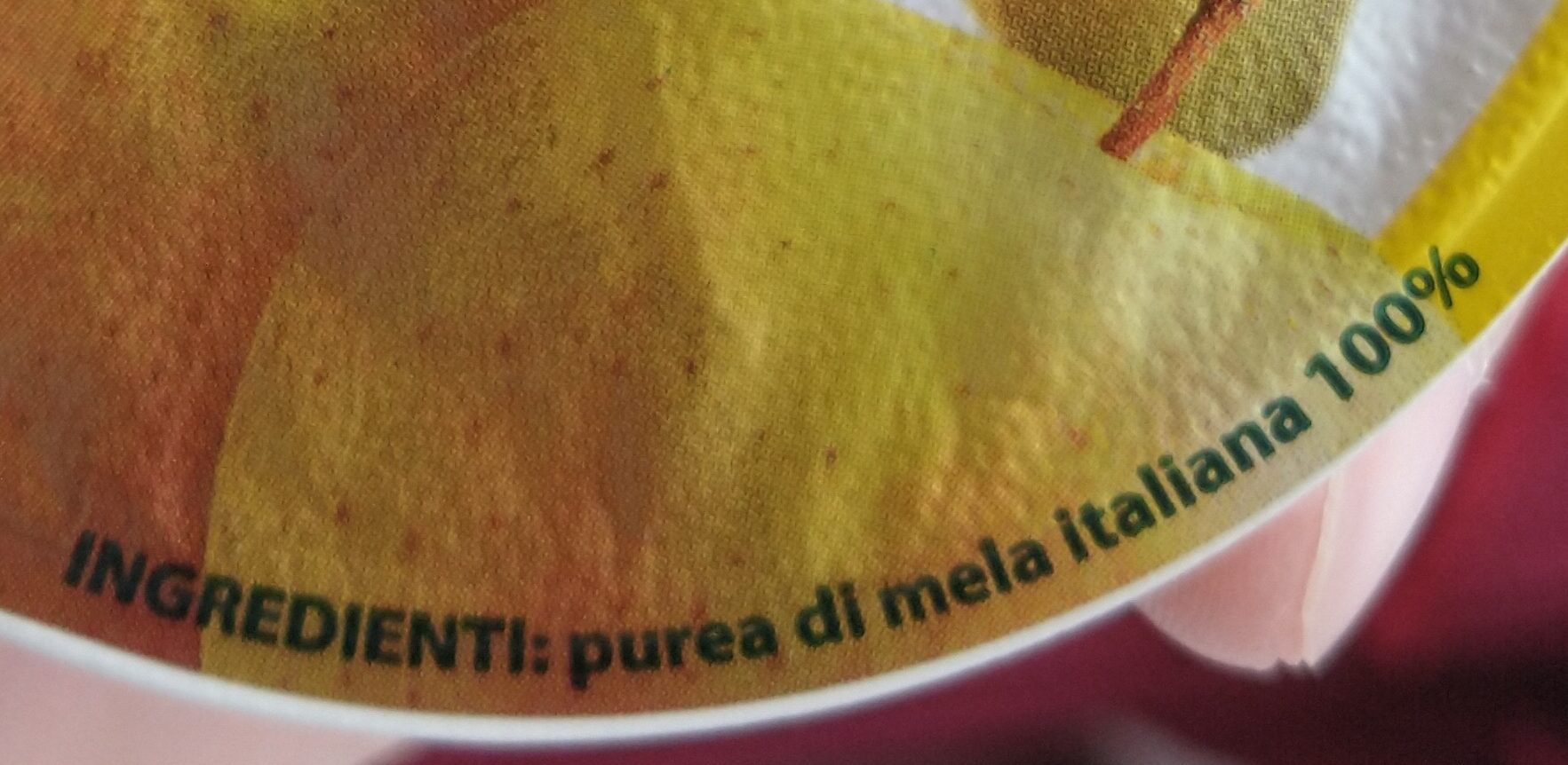 Mousse 100% mela golden - Ingredienti