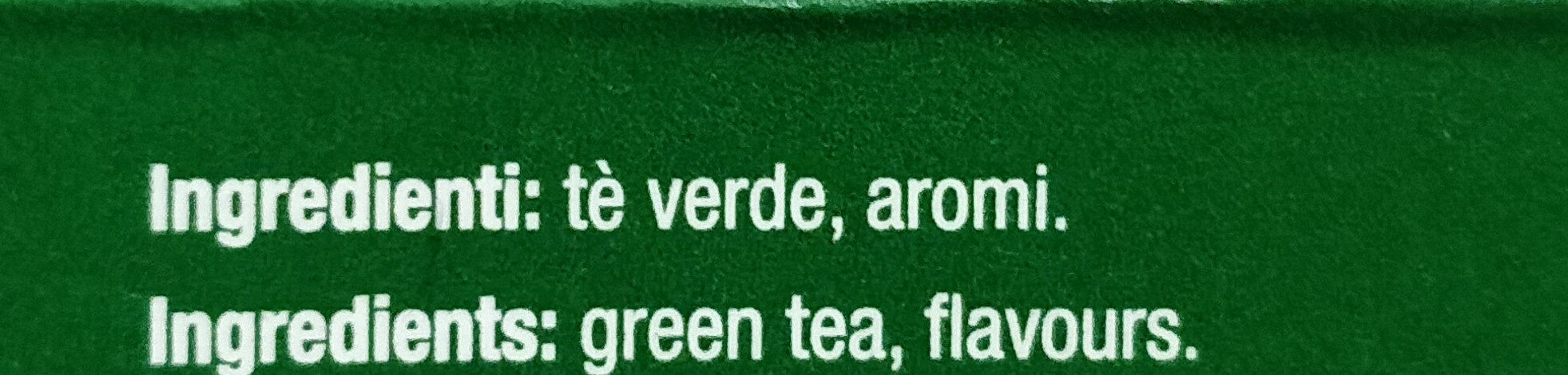 Teacube Tè verde Earl Grey - Ingredienti