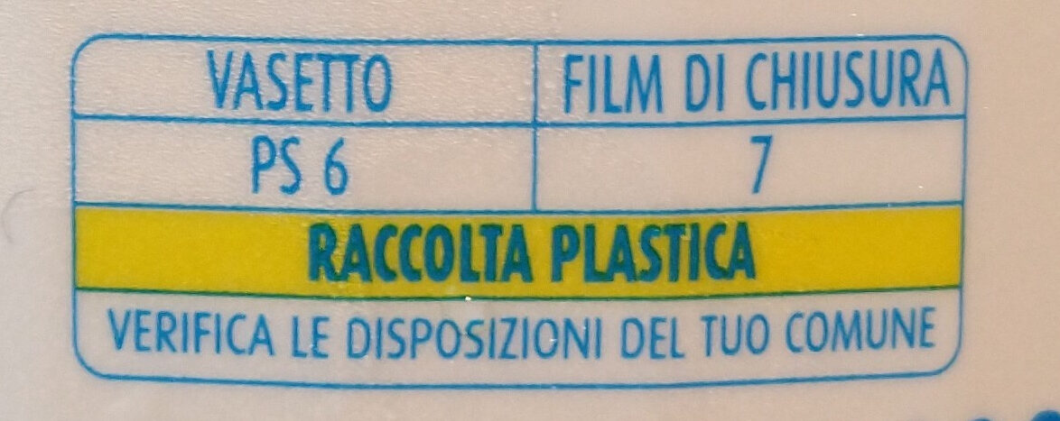 Mozzarella di bufala campana DOP - Recycling instructions and/or packaging information - it
