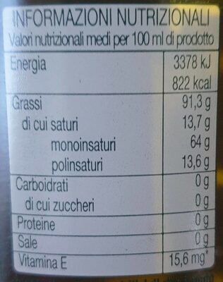 Il classico di oliva - Tableau nutritionnel