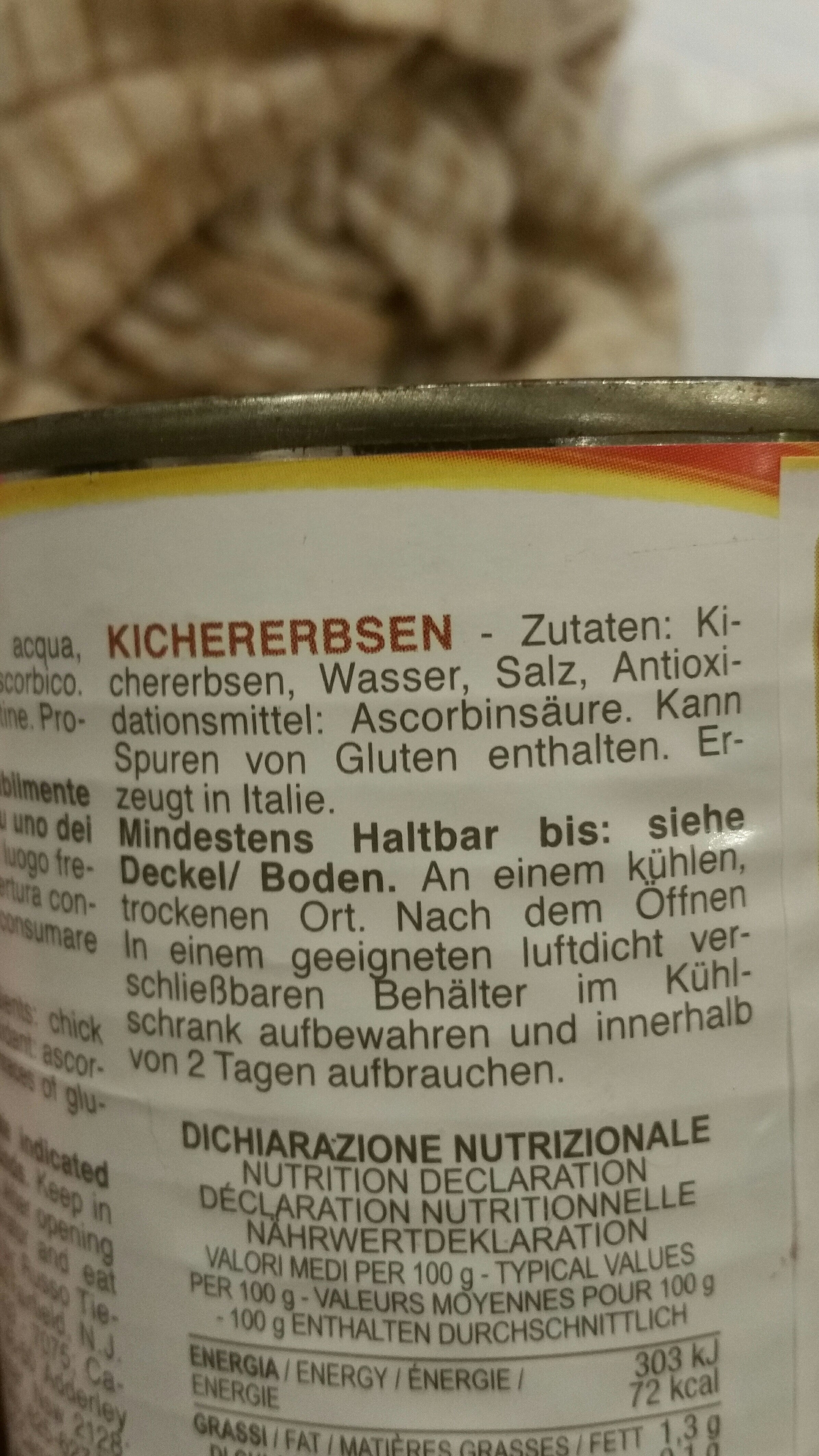 Ceci - Ingredients - de