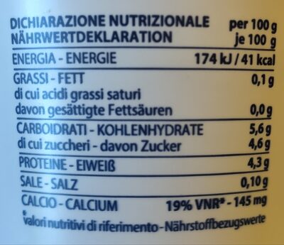 Yogurt magro bianco - Valori nutrizionali