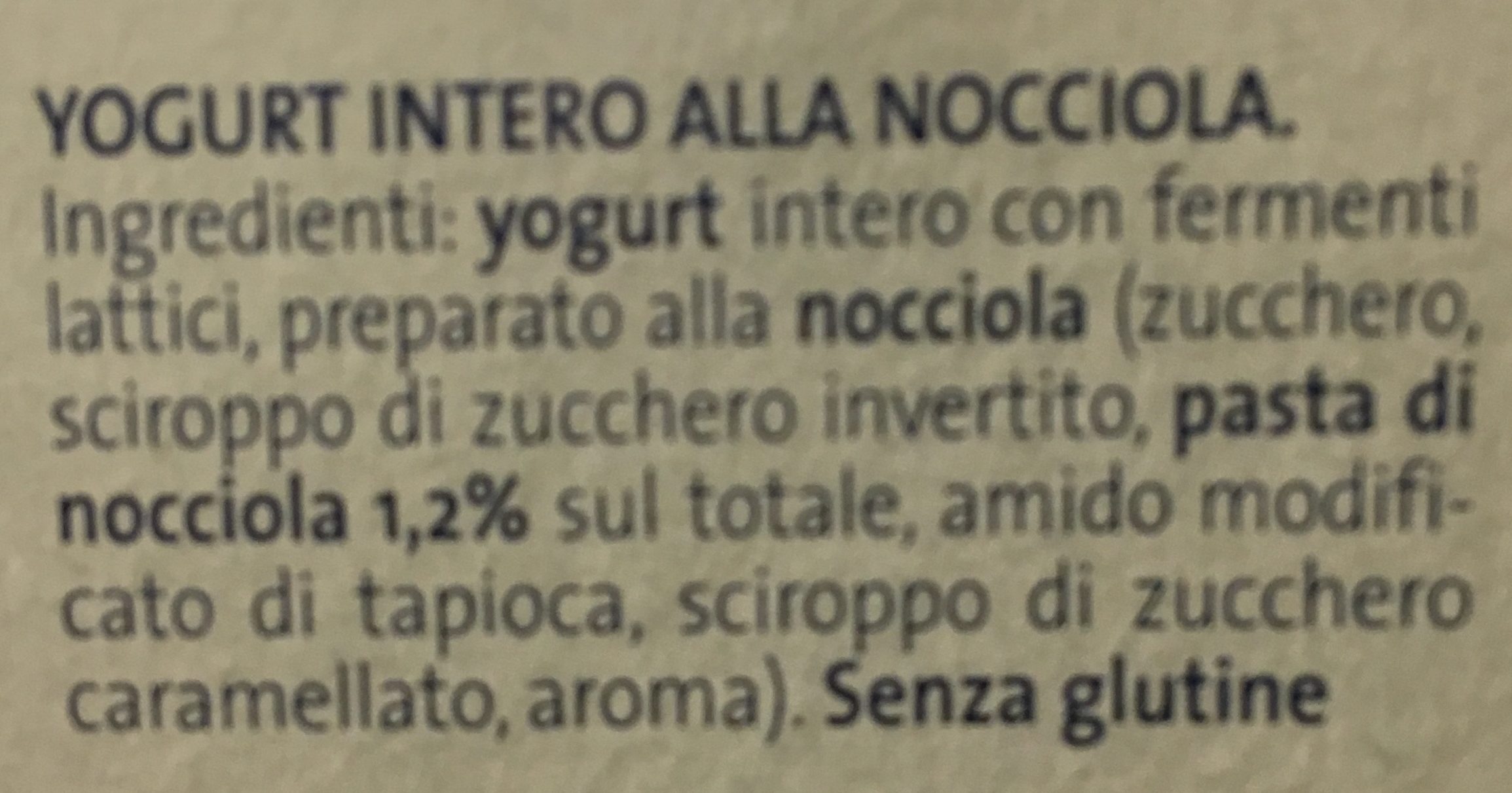 Yogurt intero - 125g x 2 - Gusto nocciola - Ingredientes - it