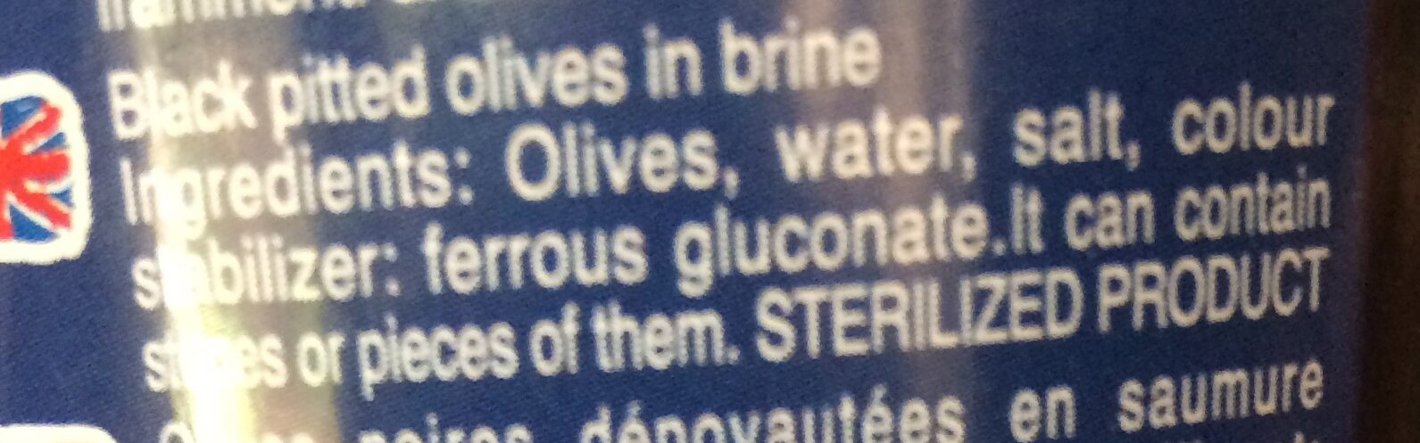 Olive nere denocciolate - Ingredients