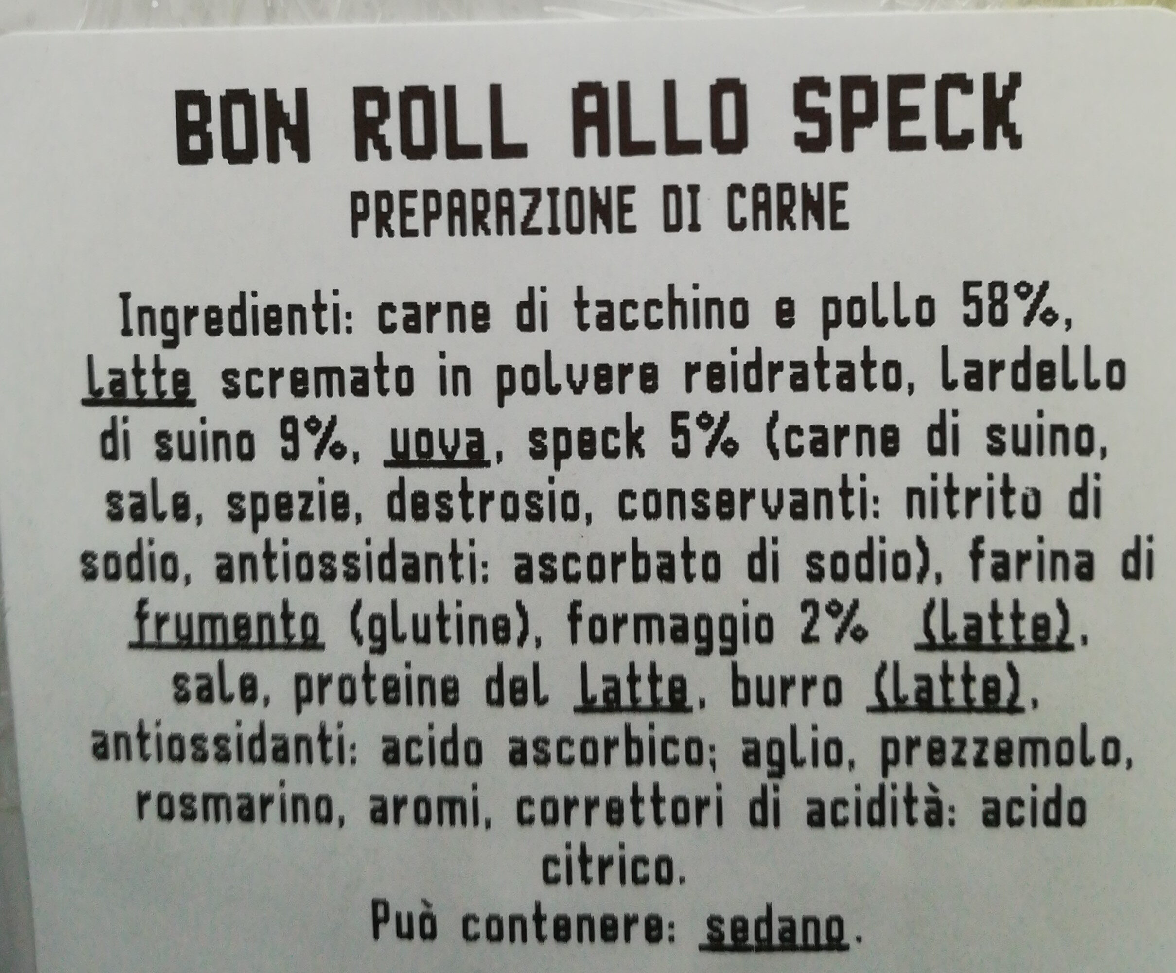 Bon roll con speck - Ingredienti