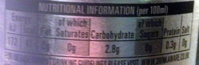 Asahi super dry - Nutrition facts